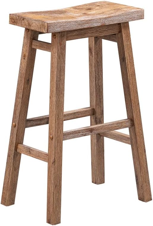 Sonoma 29-Inch Barnwood Wire-Brush Backless Bar Stools