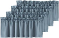 Blackout Valances for Windows 4-Pack - Stone Blue, 52in x 18in