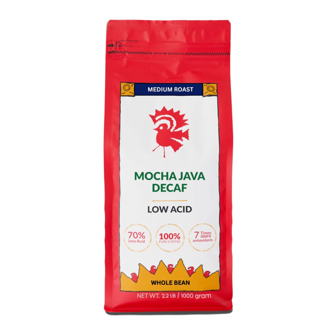 Puroast Low Acid Decaf Mocha Java Whole Bean Coffee - 2.2 LB