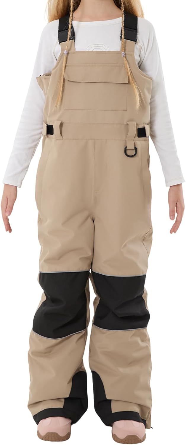 GSOU SNOW Kids Snow Ski Bibs Insulated Waterproof Overall Pants