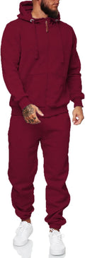 HHGKED Sweat suits men Tracksuits 2 Piece sets Athletic (Style 23S6)