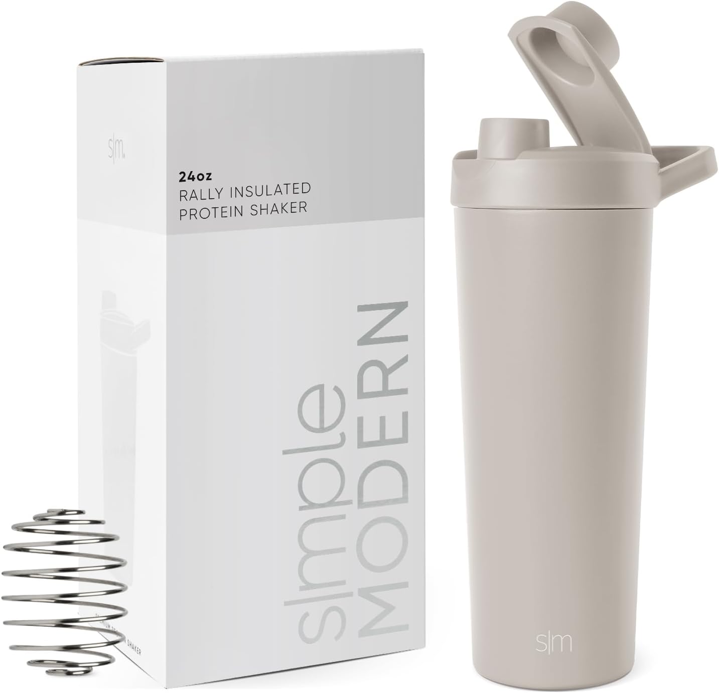 24oz Stainless Steel Shaker Bottle | Insulated for Protein Shakes
