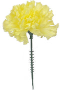 Yellow Silk Carnation Picks DIY Decor - 1000 Count Bulk Pack