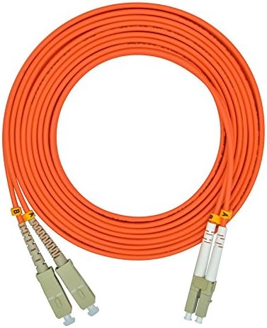 100 Meters LC to SC Duplex Multimode Fiber Optic Cable Jumper