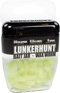 Lunkerhunt Wax Worm Bait Jar for Trout and Bass - Resealable 30pc