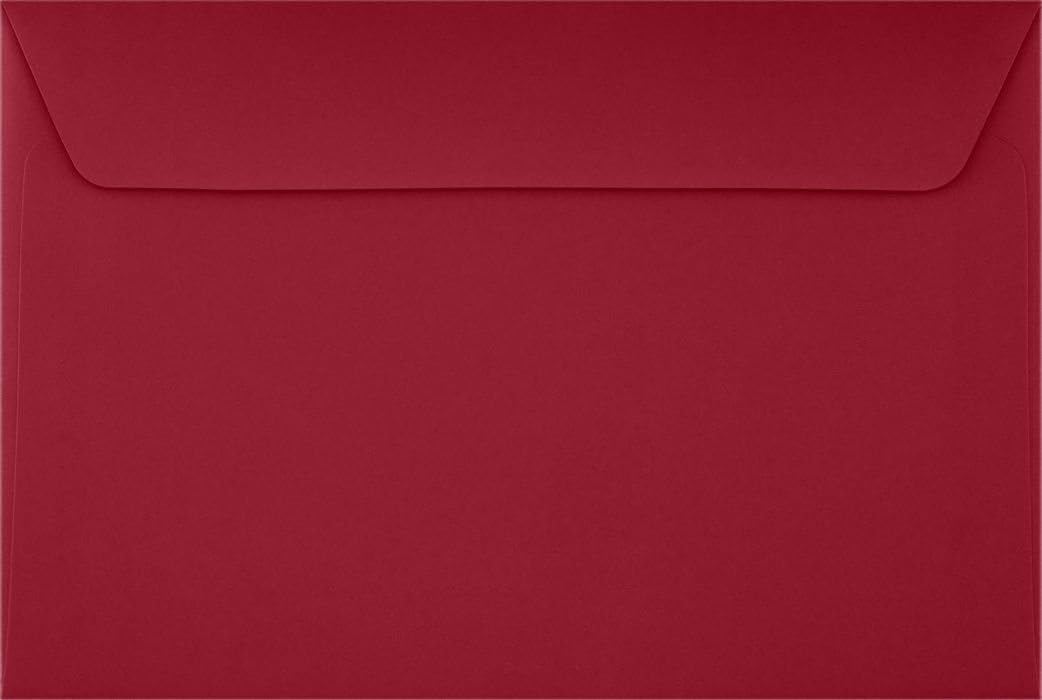 LUXPaper 6 x 9 Booklet Envelopes in Garnet Red for Any Occasion