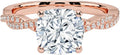 Colorless Cushion 3 CT Moissanite Engagement Ring for Women - Twisted