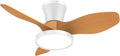 32 in Oak Quiet Ceiling Fan with LED Light DC Motor - Remote Control