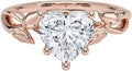 3 CT Heart Brilliant Moissanite Engagement Ring for Women - Solid Gold