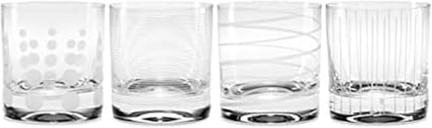 Mikasa Cheers Double Old Fashioned Glass Set of 4 for Entertaining