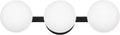 Modern 3-Light Globe Bathroom Vanity Light Fixture in Matte Black