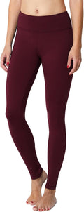 fleece lined leggings for women - thermal high waisted winter tights