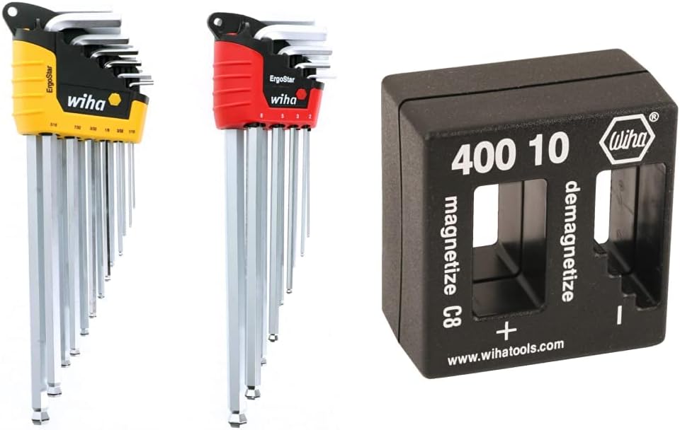 Wiha MagicRing Ball End Hex L-Key Set with Magnetizer Tool