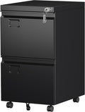 SUXXAN 2 Drawer File Cabinet with Wheels for Home Office