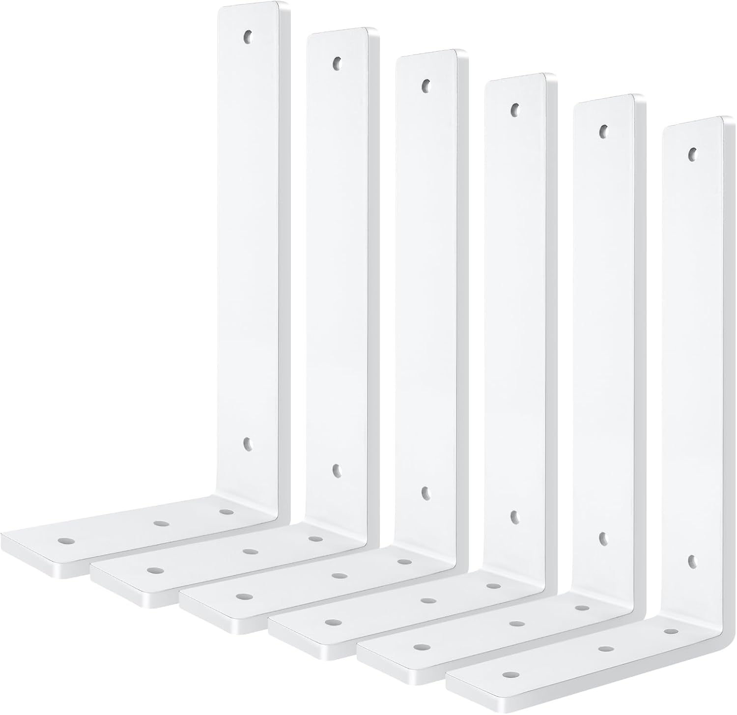 Heavy Duty White Floating Shelf Brackets for DIY Projects