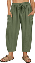 Plus Size Palazzo Harem Pants Womens Summer Drawstring - Breathable