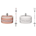 My First Rosary and Keepsake Box Set White and Pink - Baptism Keepsake