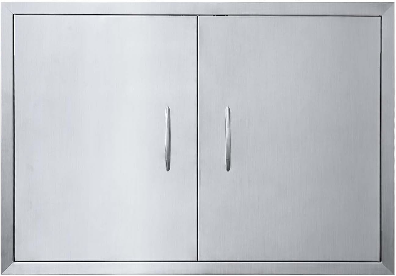 Outdoor Kitchen Doors 31in W X 24in H Stainless Steel BBQ Access