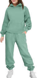 Girls 2 Piece Tie Dye Hoodie Sweatsuit Set - Oversized Pullover
