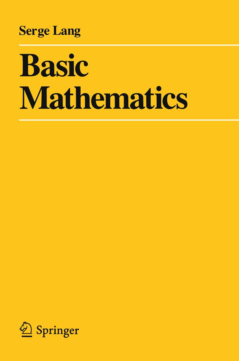Basic Mathematics by Serge Lang - A Comprehensive Guide