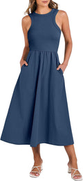 Womens Slim Fit 2025 Summer Casual Maxi Dress - Flowy Tiered Tee