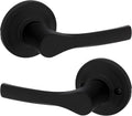 Kwikset Henley Interior Passage Door Handle Lever - Matte Black pack