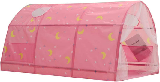 Portable Kids Bed Tent with Double Net Curtain - Pink