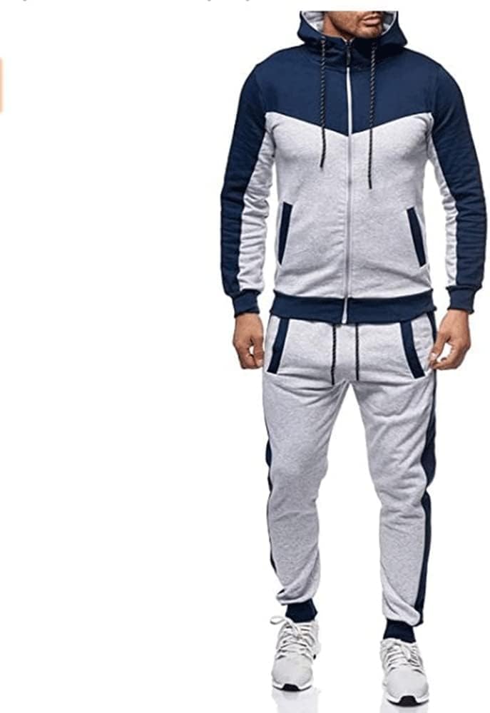 Marine Royal Track Suits for Men - Full Zip Jogging Set