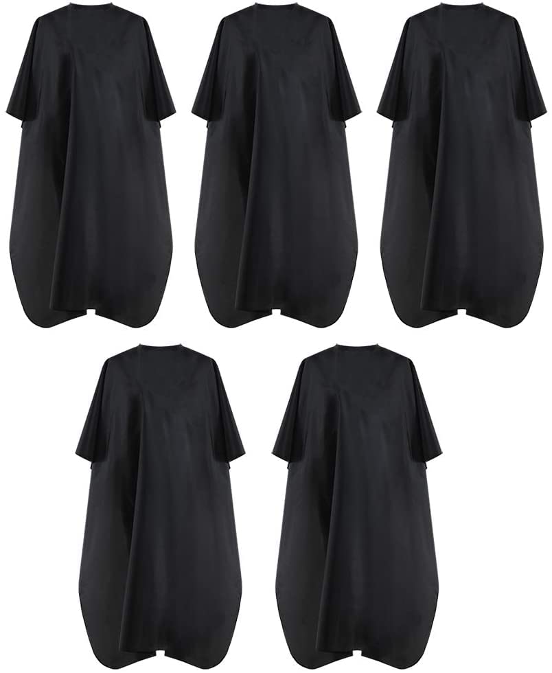 Black Waterproof Hair Salon Cape for Professional Hair Cutting