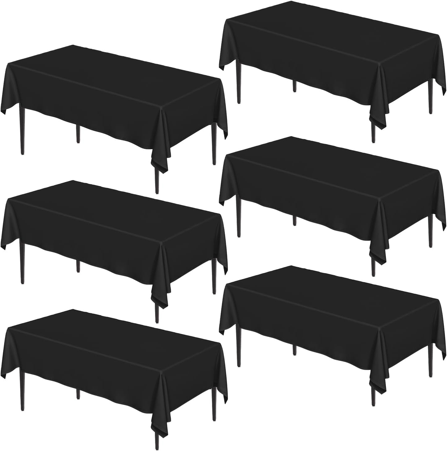 Durable Black Tablecloth Set for Elegant Dining and Events