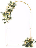 Vincidern 7.2 ft Balloon Arch Backdrop Stand Gold - Sturdy Event Arch