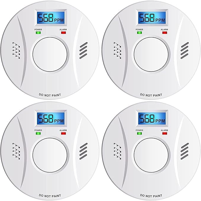 Smoke and Carbon Monoxide Detector 4 Pack for Home Safety