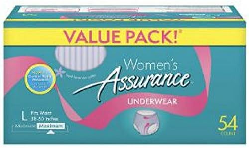 Assurance Women's Maximum Incontinence Underwear - 54 Ct