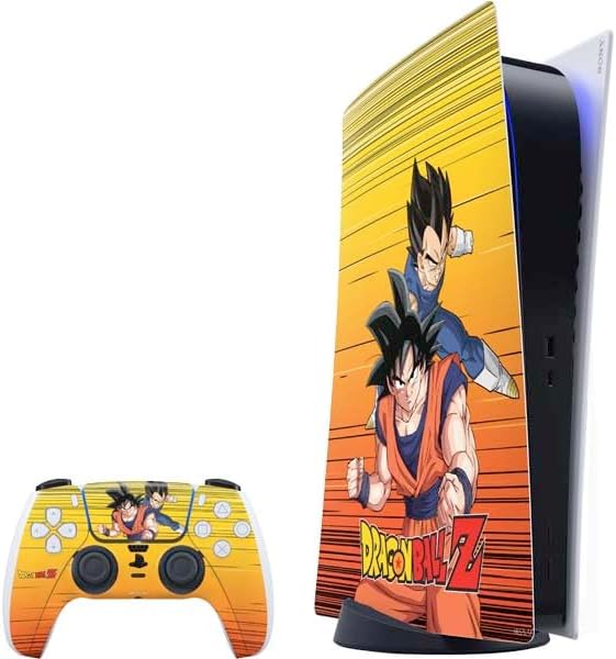 Skinit Decal Gaming Skin for PS5 Bundle with Goku & Vegeta Design