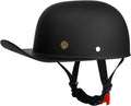 Adult Unisex Black Half Motorcycle Helmet - DOT Approved for Commuting