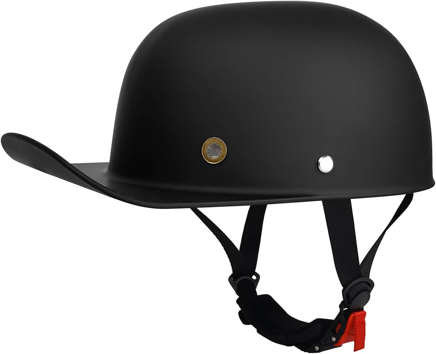 Adult Unisex Black Half Motorcycle Helmet for Safe Riding