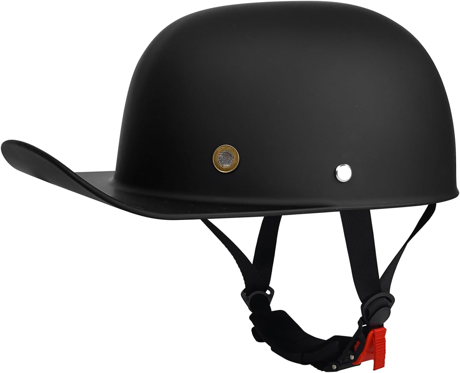 Adult Unisex Black Half Motorcycle Helmet for Safe Riding