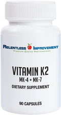 Natural Vitamin K2 MK4 Plus MK7 High-Potency - Bone & Arterial Support