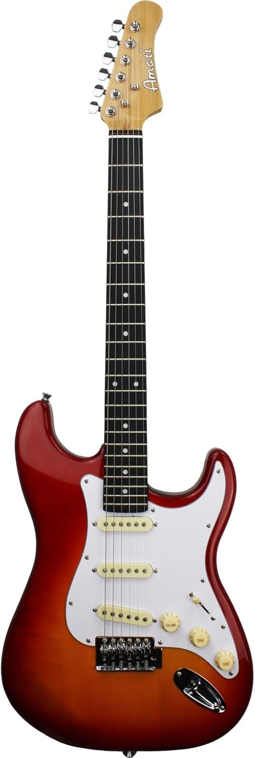 Amati Electric Guitar - Gloss Cherry Sunburst Shine