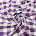 1 in Checkered Gingham PolyPoplin Fabric by the Yard - 60 in Wide any
