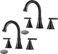 Fransiton Bathroom Sink Faucet 3 Hole Oil Rubbed Bronze Set