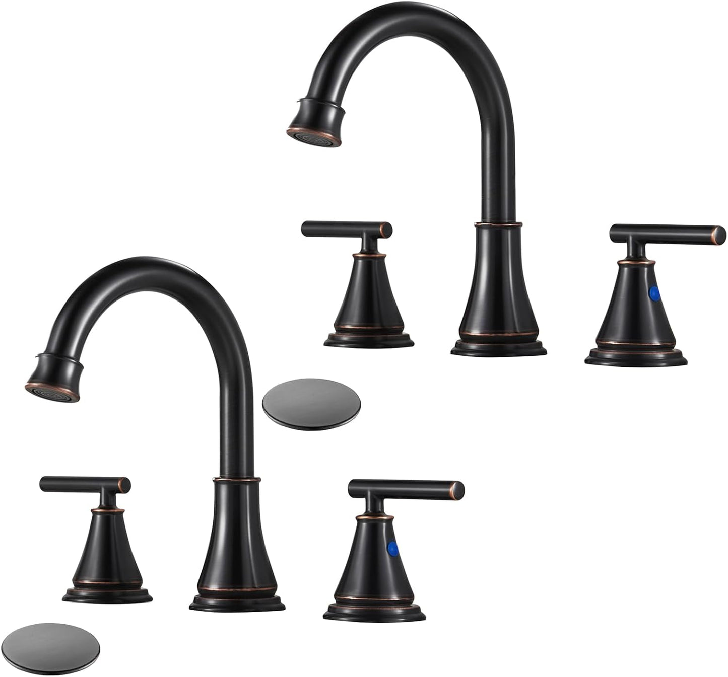 Fransiton Bathroom Sink Faucet 3 Hole Oil Rubbed Bronze Set