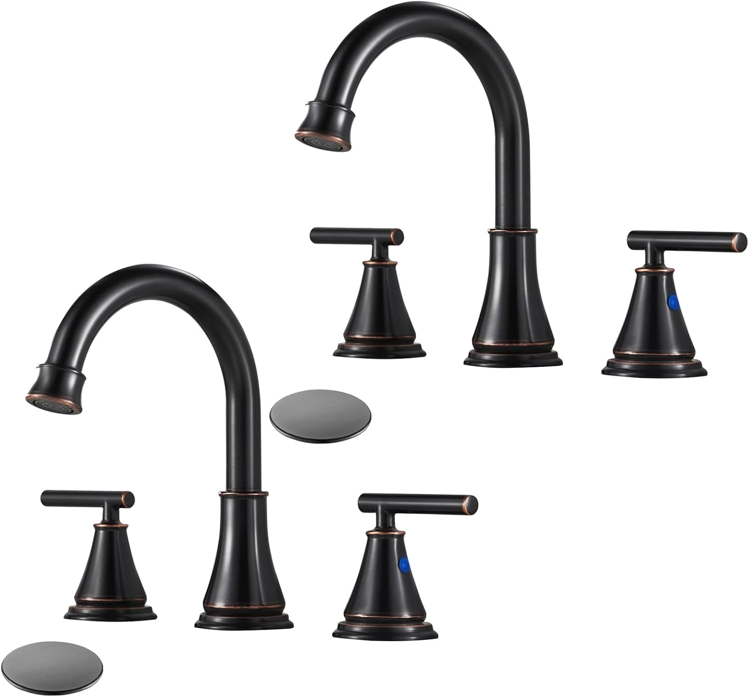 Fransiton Bathroom Sink Faucet 3 Hole Oil Rubbed Bronze Set