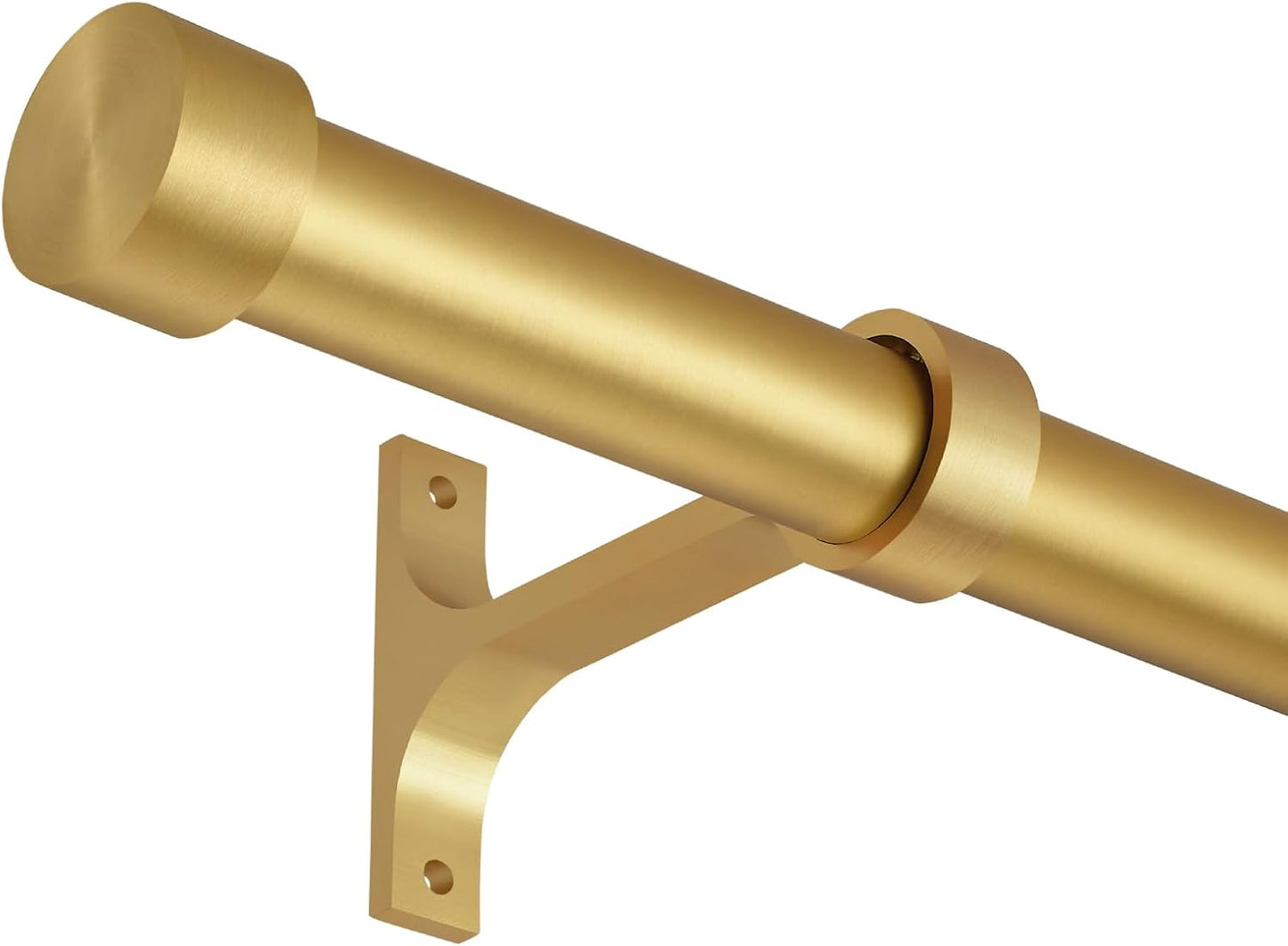 Gold Curtain Rods for Windows 72 to 144 Inch Adjustable Drapery
