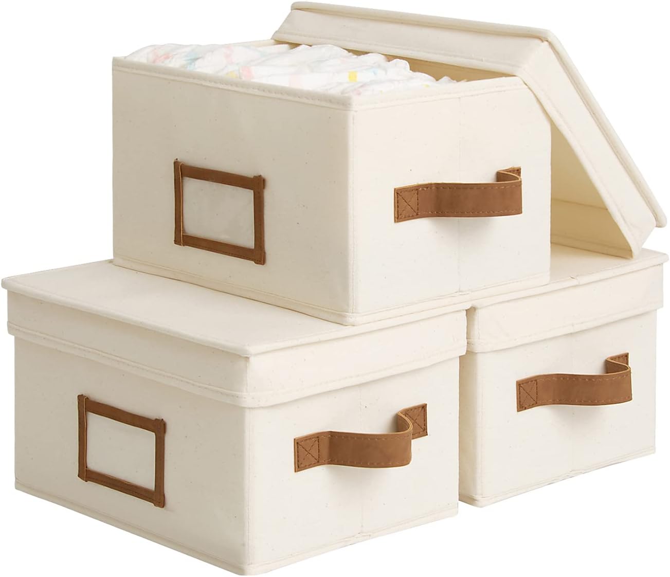 StorageWorks Storage Bins with Lids for Stylish Organization