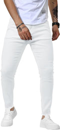 Mens Slim Fit Stretch Skinny Tapered Jeans - Comfortable Everyday Fit