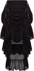 GRACEART Women's Victorian Steampunk Skirt - Multi Ruffle High-Low