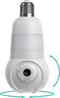 Luna Light Bulb Security Camera 360 Pan Tilt - 2K Color Night Vision