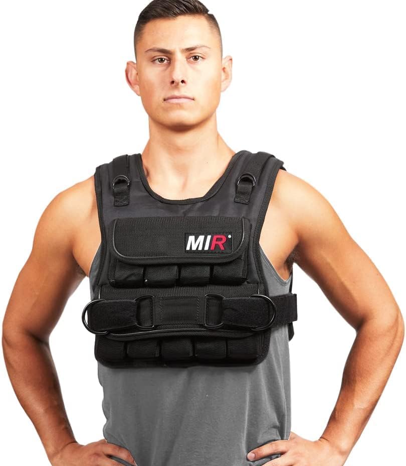 MiR Short Weighted Vest for Men and Women - 20lbs to 60lbs