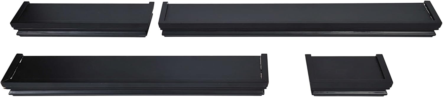 Melannco Floating Crown Molding Shelves Set of 4 for Home Decor